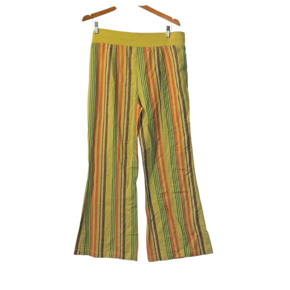 Urban Outfitters Costa Low-Rise Linen Pant Size L lounge striped - Picture 2 of 9